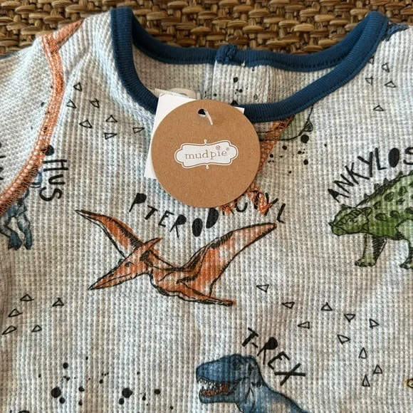 Mudpie Infant Dinosaur Outfit - Picture 2 of 7